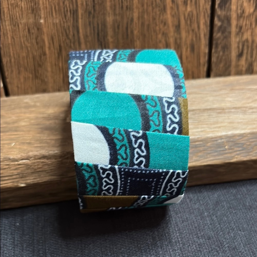 Colorful African Patterned Fabric Bracelet